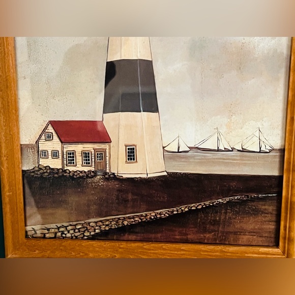 Kirkland’s Coastal- Nautical Lighthouse Framed Prints Set of 2- Matching Frames - Picture 8 of 11